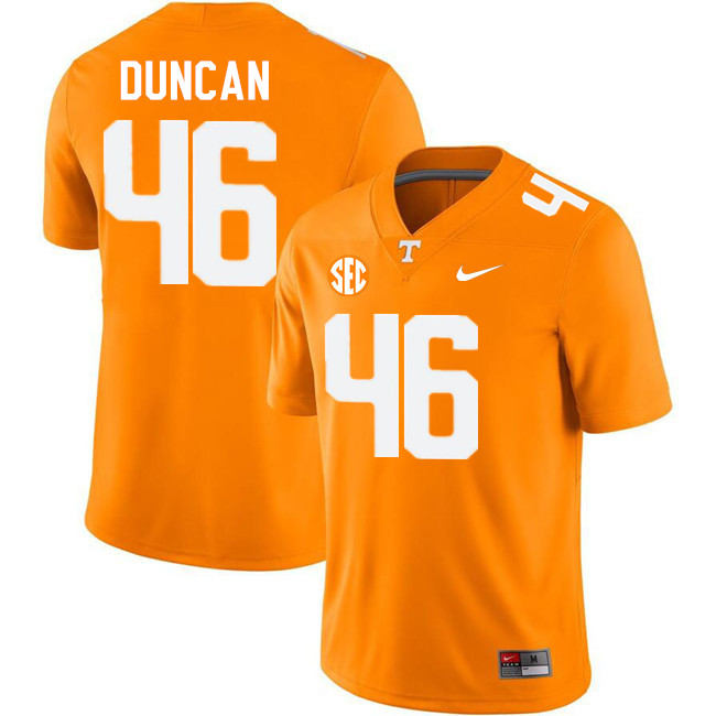 Men #46 Cody Duncan Tennessee Volunteers College Football Jerseys Stitched-Orange